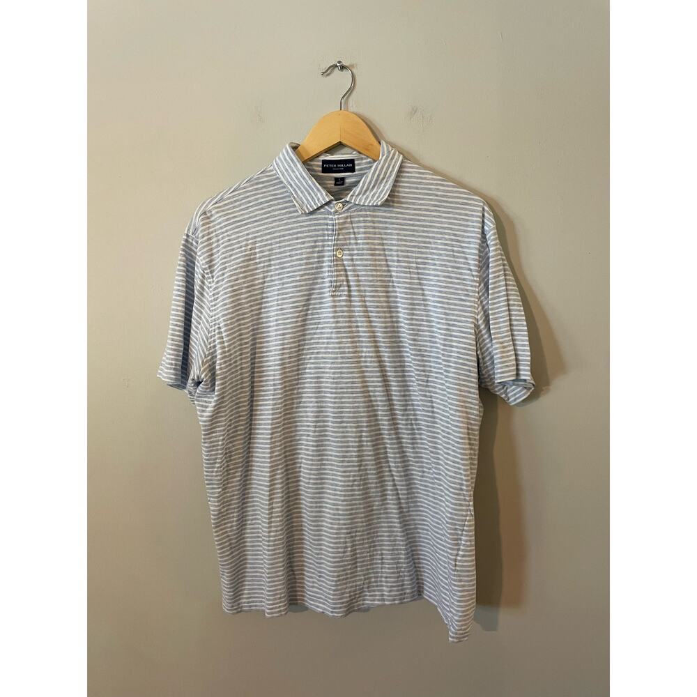 Peter Millar Collection Stripped Collared Polo Sh… - image 1